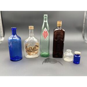 Lot (6) Vintage Bottles AMAZING Variety 🍾‎